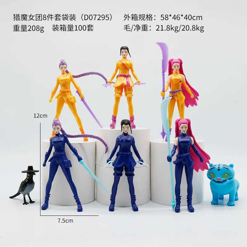 2025 New Anime K Pop Demon Hunters Figure K-Pop Demon Hunters Rumi Mira Zoey Tiger Figurine Toy Desk Decor Statues Ornament Kid Z251110