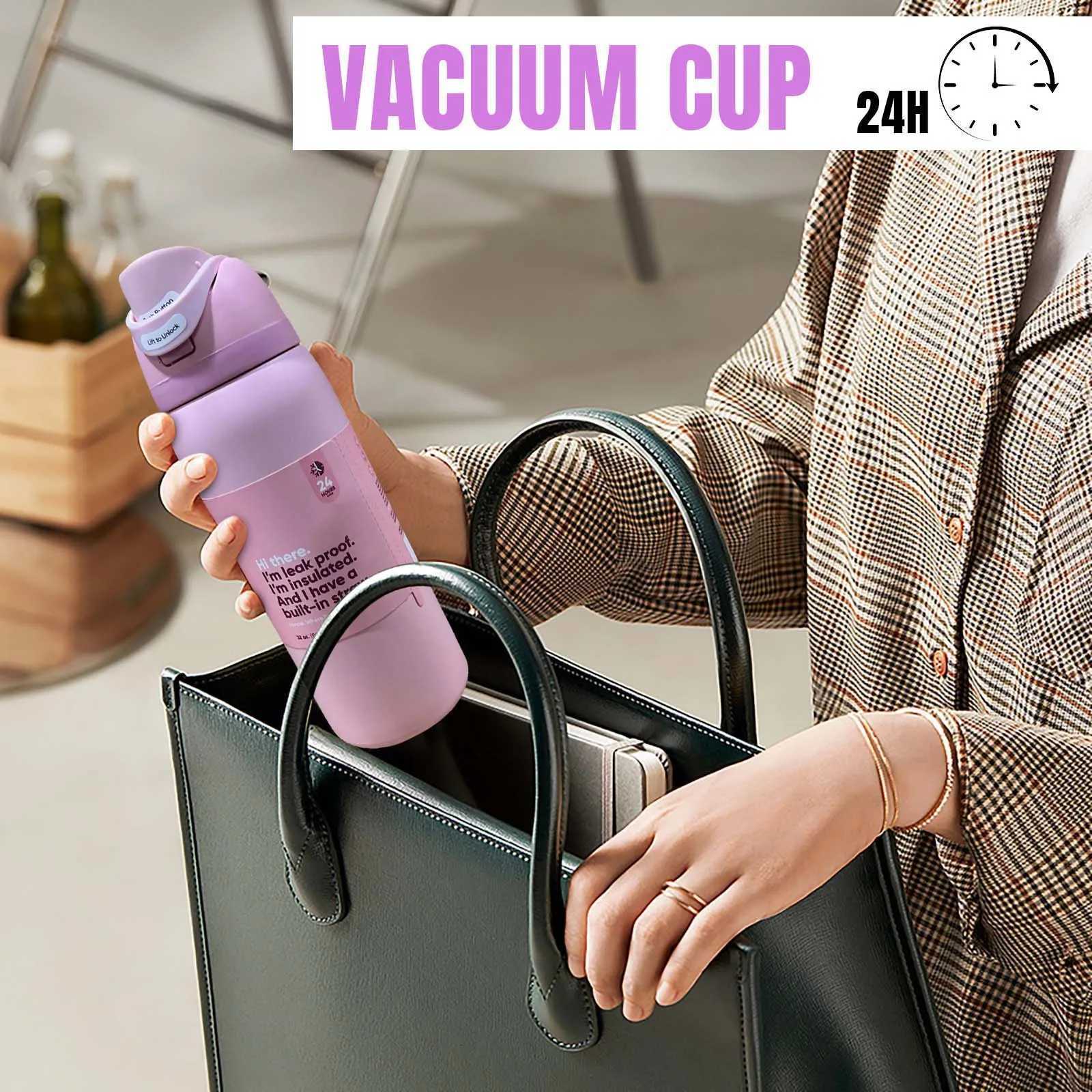 Fashionable cup 2025 sell well Stainless Steel Vacuum Outdoor Sports Kettle Hand Held Straw Cup Double Layer Vacuum Cup 24oz Y251110