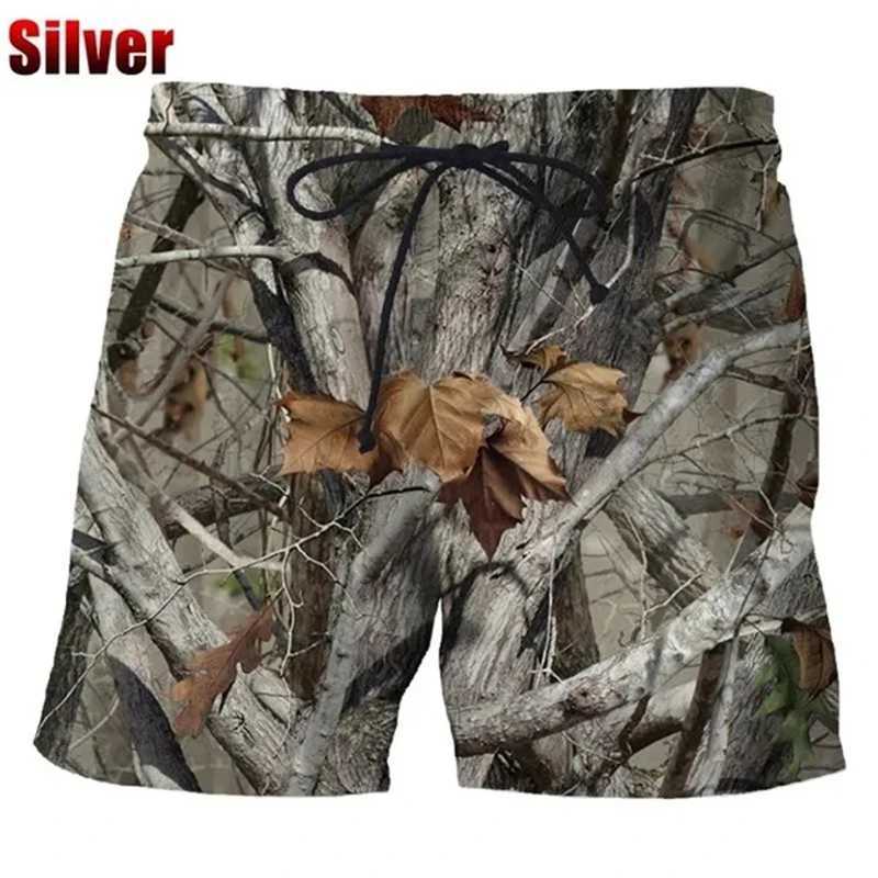 Summer New 3D Camouflage Printed Mens Shorts Fun Fashionable Casual Personalized Cool Natural Scene Beach Shorts Swimming Trunk LineW250410