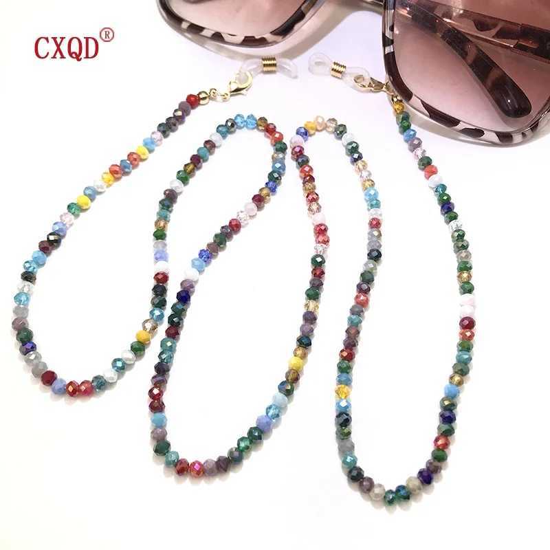 Wens Fashion Reading es Chain Beaded Eye Strap Rope 4mm Color Plating Casual Sunes Cords with Necklace Gift X250410