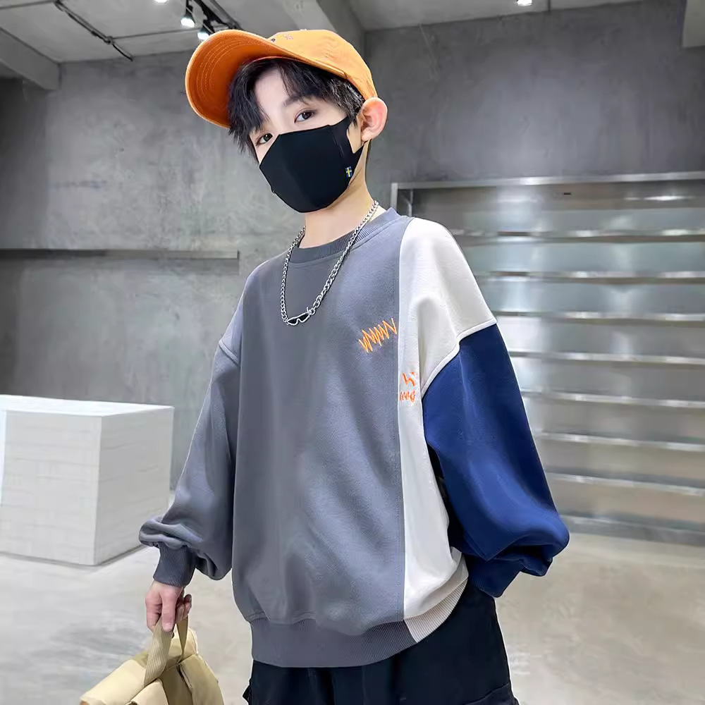 GS- Ddmyshoesvip Boys Big Explosive Street Korean Version Hoodie Autumn Styles New Children S Clothing Spring Top Trendy And Western Style