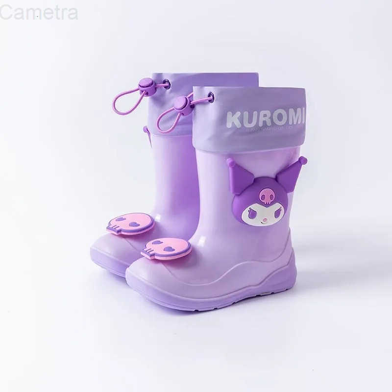 Sanrio Kuromi Cinnamoroll Anime Kawaii Summer Children Rain Boots Cute Cartoon My Melody Water Proof Shoes Gifts for Girls Boys H251110