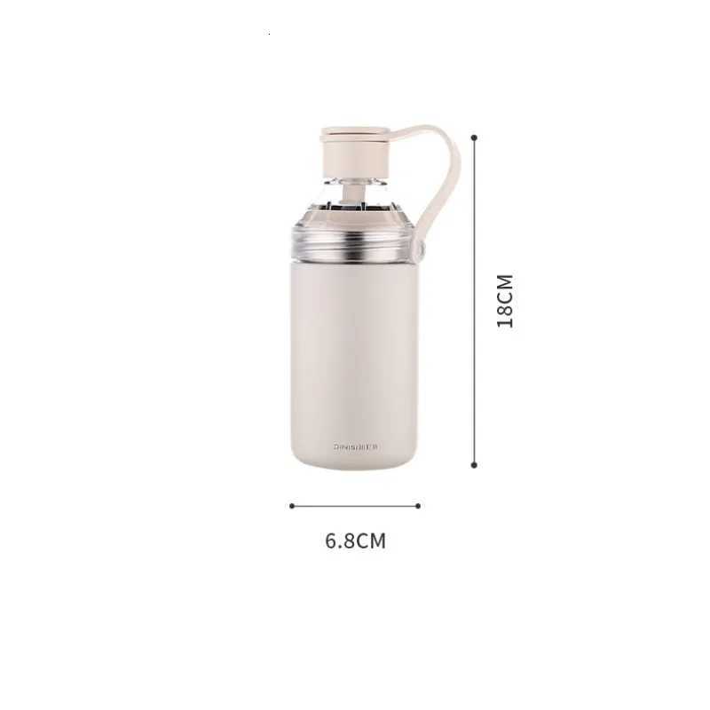 Fashionable cup 316 Stainless Steel Thermos Cup Ins Wind Flower Tea Cup High-looking Portable Straw Water Cup Double Drinking Cup Coffee Cup Y251110