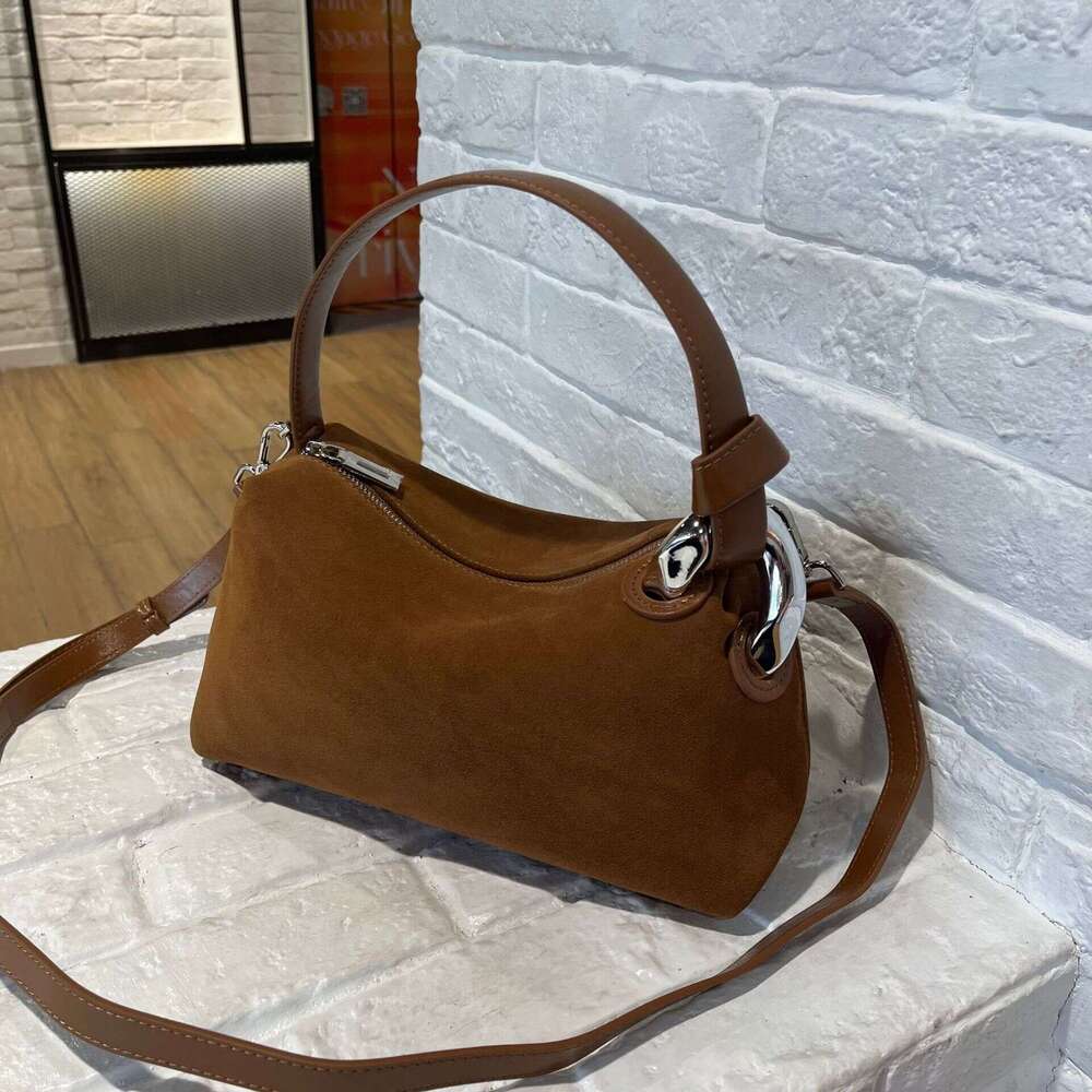Luxury Bags Designer Autumn & Winter New Frosted Cowhide Tote Underarm Women's High End Large Capacity Commuter One Shoulder Cross Body Bag