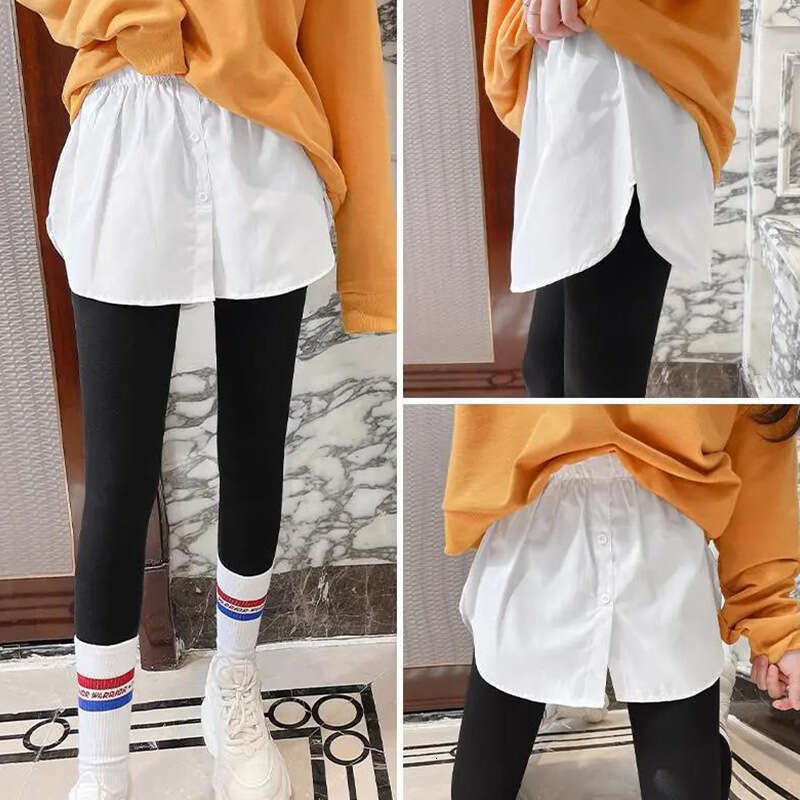 2022 Hem Winter Layered Inner Wear Plus Size Sweatshirt Base Fake Shirt Butt Cover Short Skirt