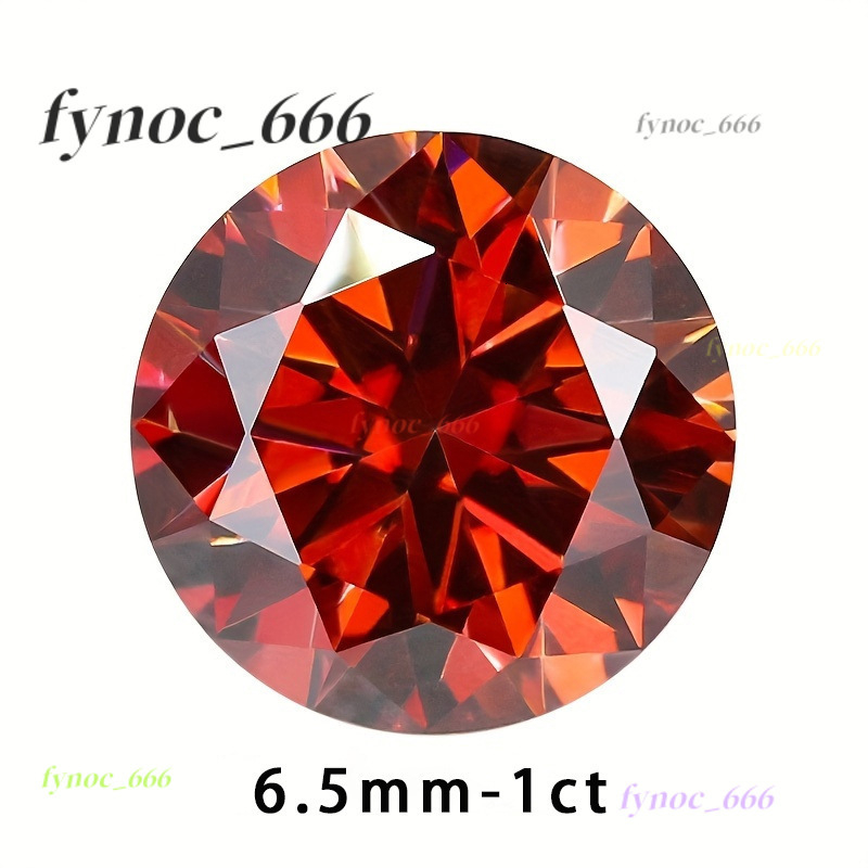 Colorful Round 5ct Pomegranate Red Moissanite Loose Stone VVS1 Cut Inlay Jewelry DIY Material
