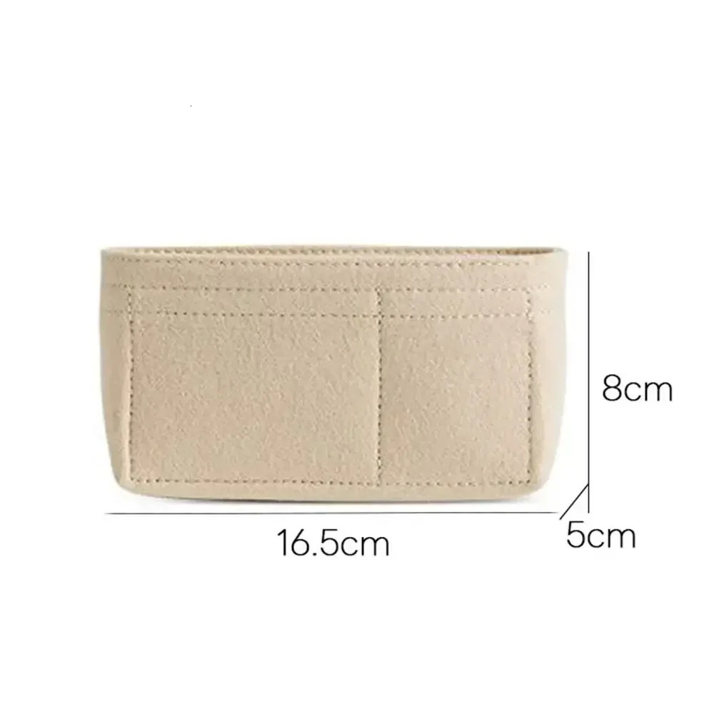 Insert Bag for Mini Bag Linner Bag Portable Felt Bag Organizer Multi-Pocket Storage Bags Travel Accessory 4Colors 251110