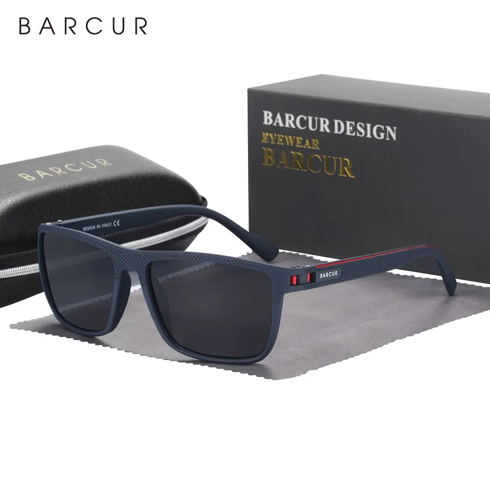 BARCUR n TR90 Sunglasses Mens Polarized Weight Sports Womens Glasses Accessories Oculos UVAB Protection 250410