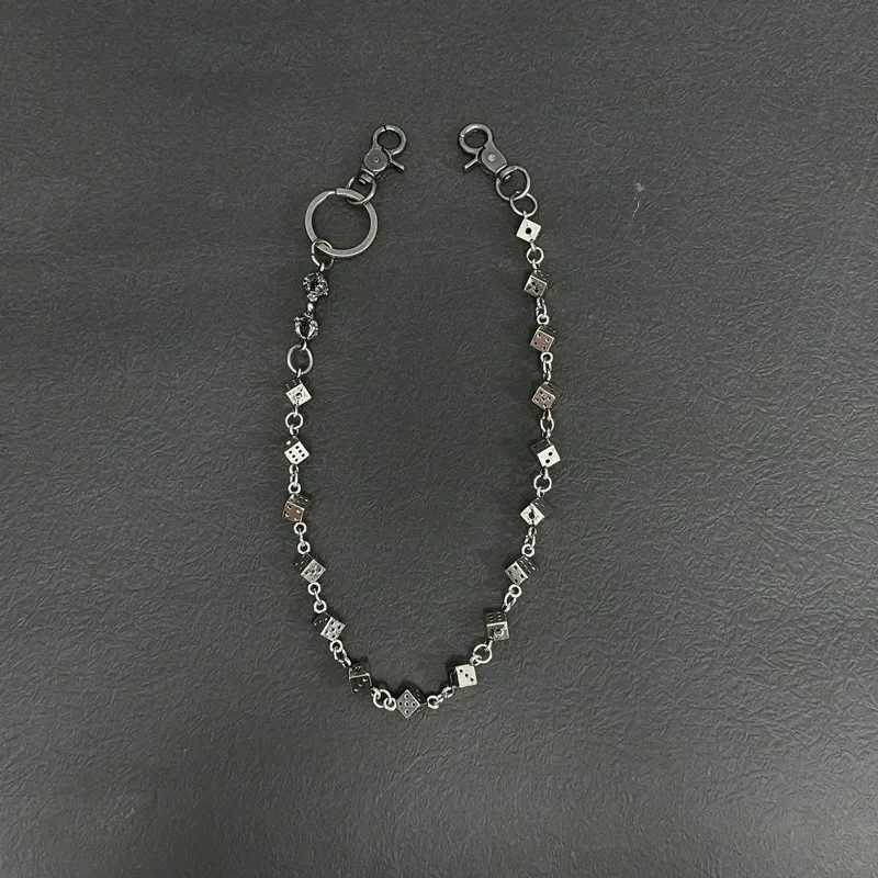 59CM Retro Punk D with Pants Waist Chain Mens Cool Jeans Chain Keychain Wallet Chain Gothic Bicycle Fashion Accessories X250410