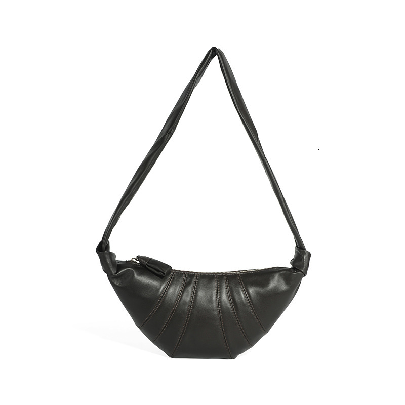 Sheepskin solid color luxury handbag winter new unisex style designer bag cow horn bag genuine leather women's shoulder crossbody bag