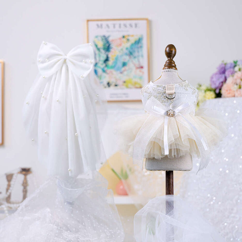 Dog Dresses Designer Hot Selling Pet Clothing Manufacturer Dog Cat Wedding Dress Suitable for small and medium sized pets for birthday party