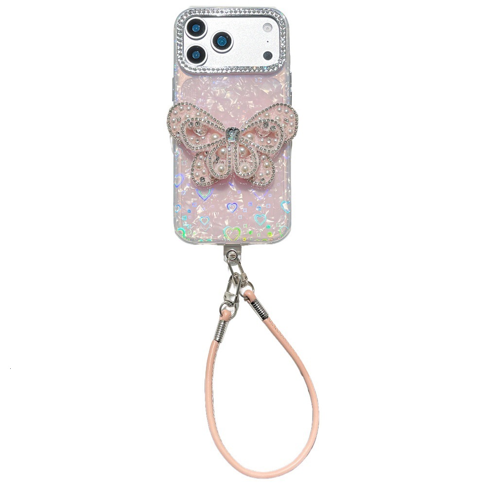 3D Butterfly Pattern Phone Case Compatible with iPhone 17/16 Cartoon Shockproof Anti-scratch Protective Case iPhone 15/14 Pro Niche