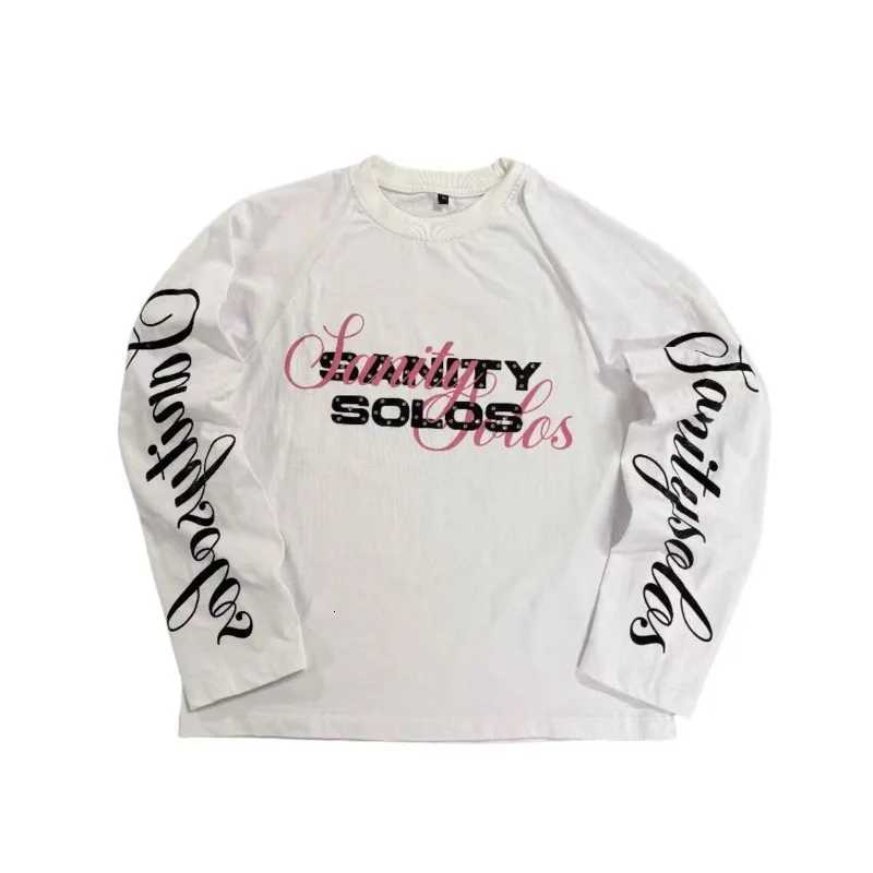 Fashion Y2K retro trend punk letter print pattern design fashionable casual men long sleeved high street gothic Harajuku loose pullover Y251110