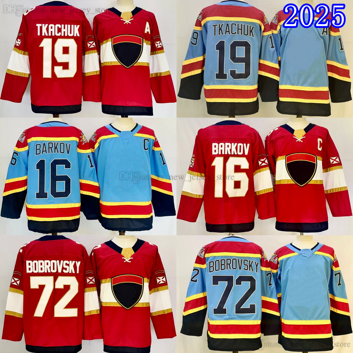 Movie College Ice Hockey 16 Aleksander Barkov Jersey 2025 New Embroidery 19 Matthew Tkachuk 72 Sergei Bobrovsky Jerseys