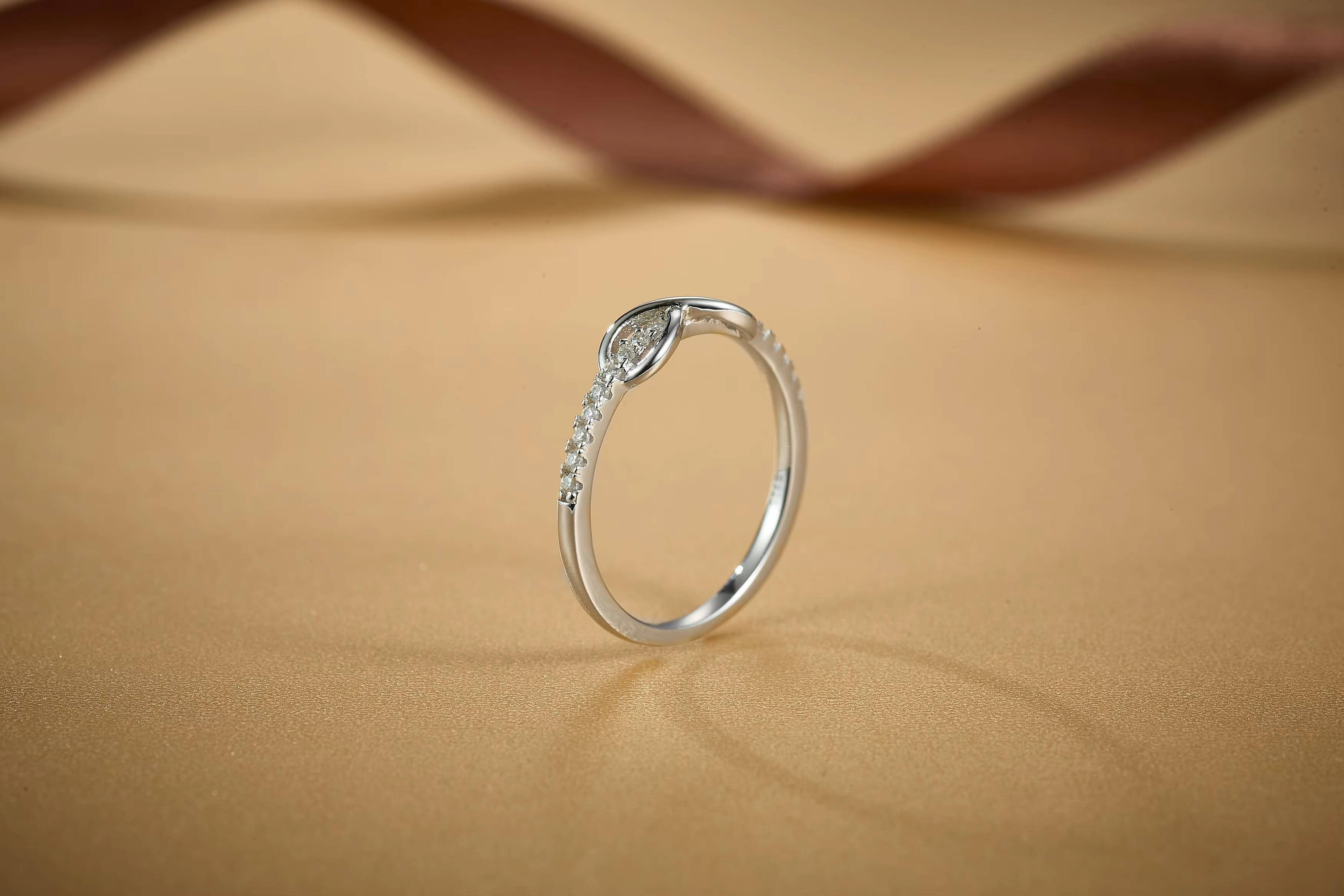 925 Sterling Silver Infinity Symbol VVS Moissanite RingRing Cute Couple Love Design Bowknot Moissanite Rings for Women Jewelry