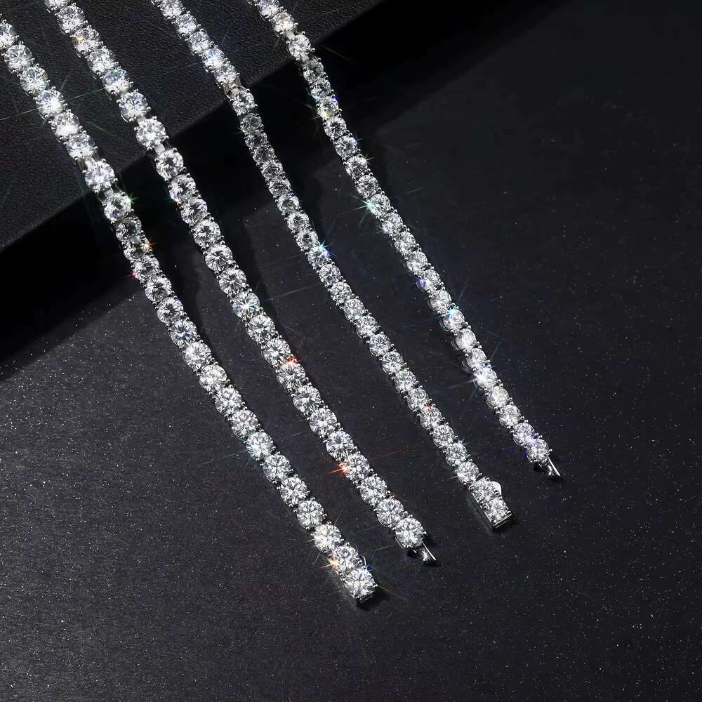 Wholesale Custom Fashion 925 Silver Lab Diamond GRA Moissanite Moissanite Tennis Sterling Bracelet for Men