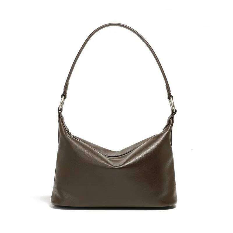 Top Layer Vegetable Tanned Leather Armpit Retro Classic Shoulder Crossbody Hobo Women's Versatile Ladies Side Bag Suotong1110