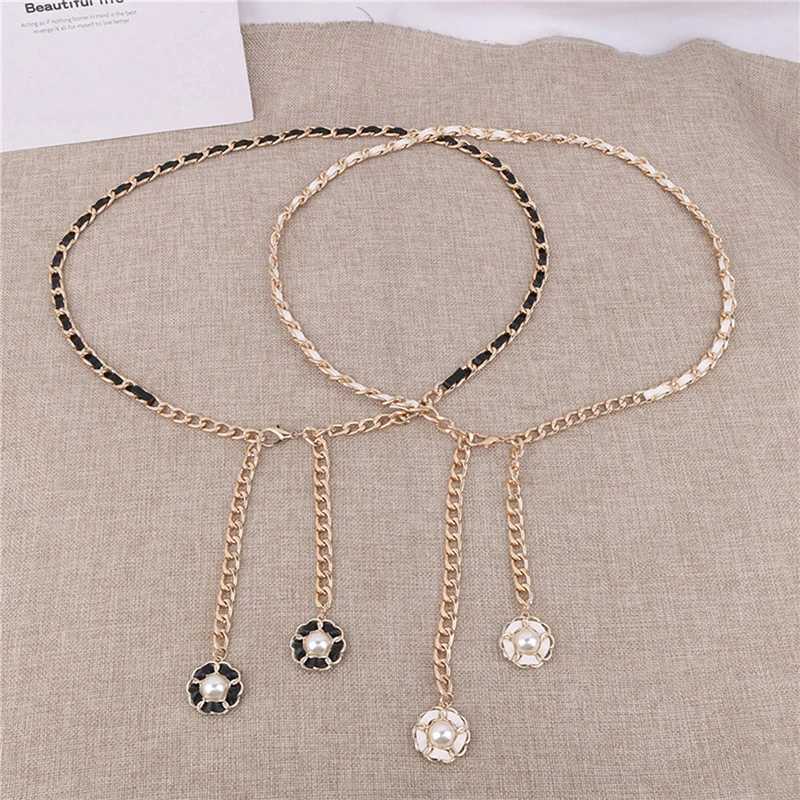 Wenpunk style metal dress decoration waist chain for womens luxury designer brand clothing accessories X250410