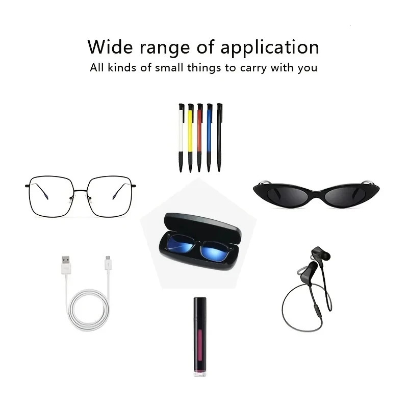 Portable zipper hooded sunglasses protector box EVA glasses travel bag hook accessories 250410