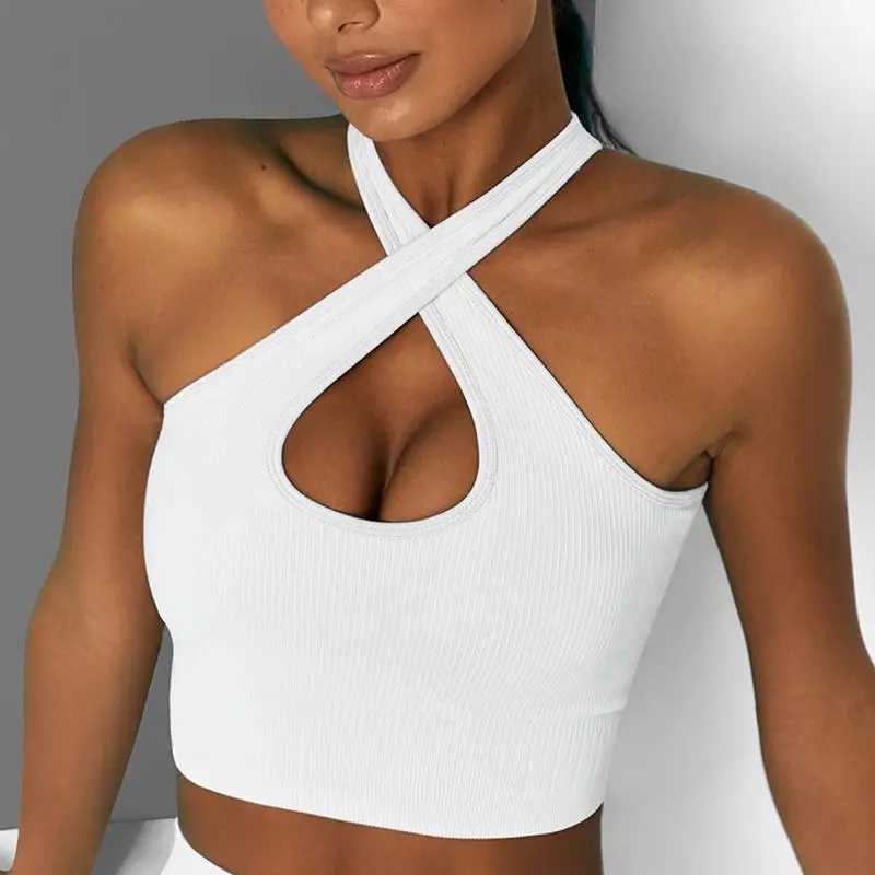 Yoga bra womens seamless push up sports bra with chest cushion tailored fitness top elastic vest dance vestXJ250410