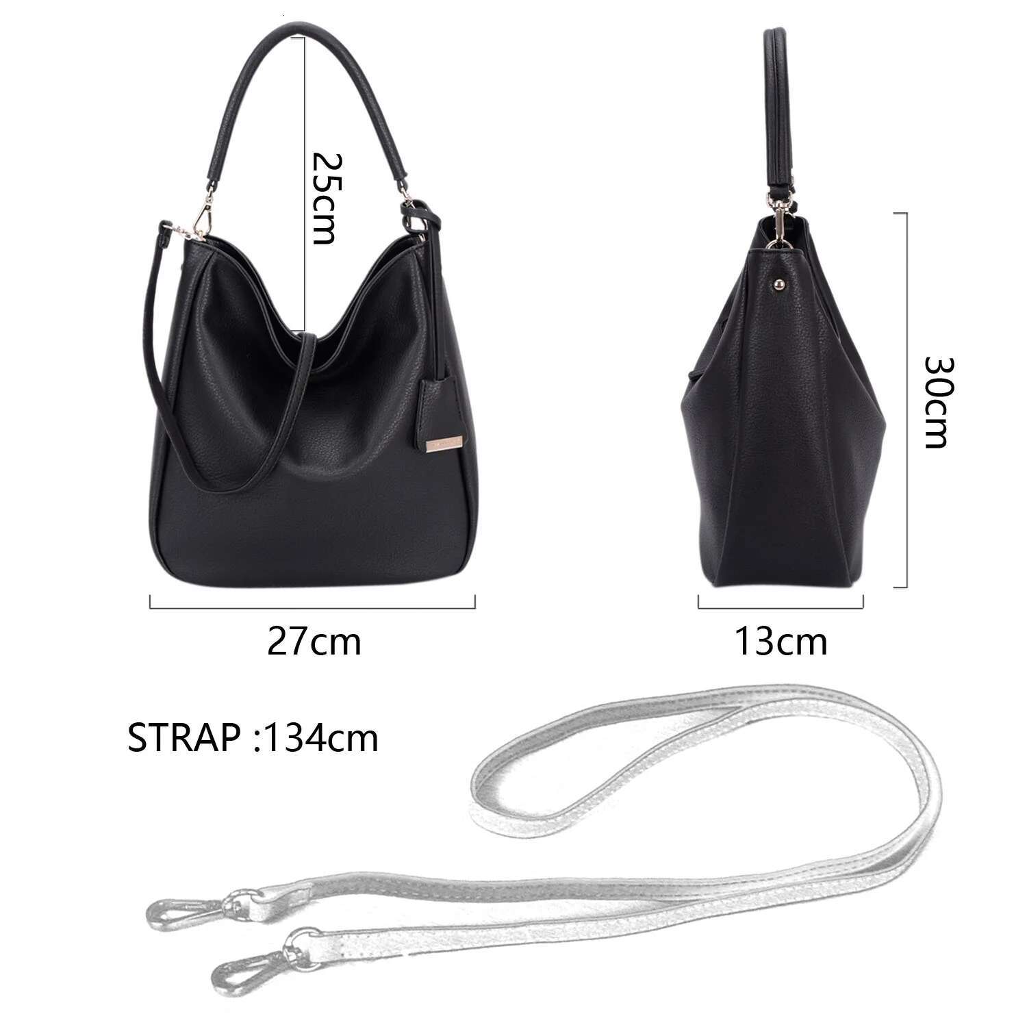 David Jones Soft Faux Leather Tote Bag Medium Ladies Top-Handle Bags Fashion Handbags For Women Designer Satchel