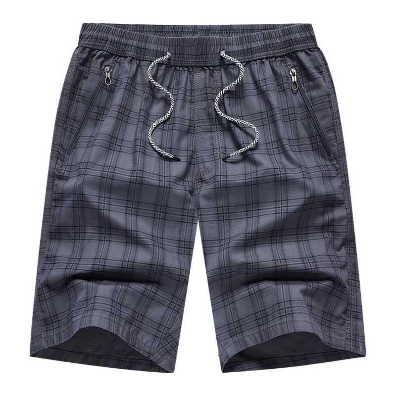 Mens fashionable summer breathable casual shorts with elastic waist suitable for beach vacations and daily wear X250410