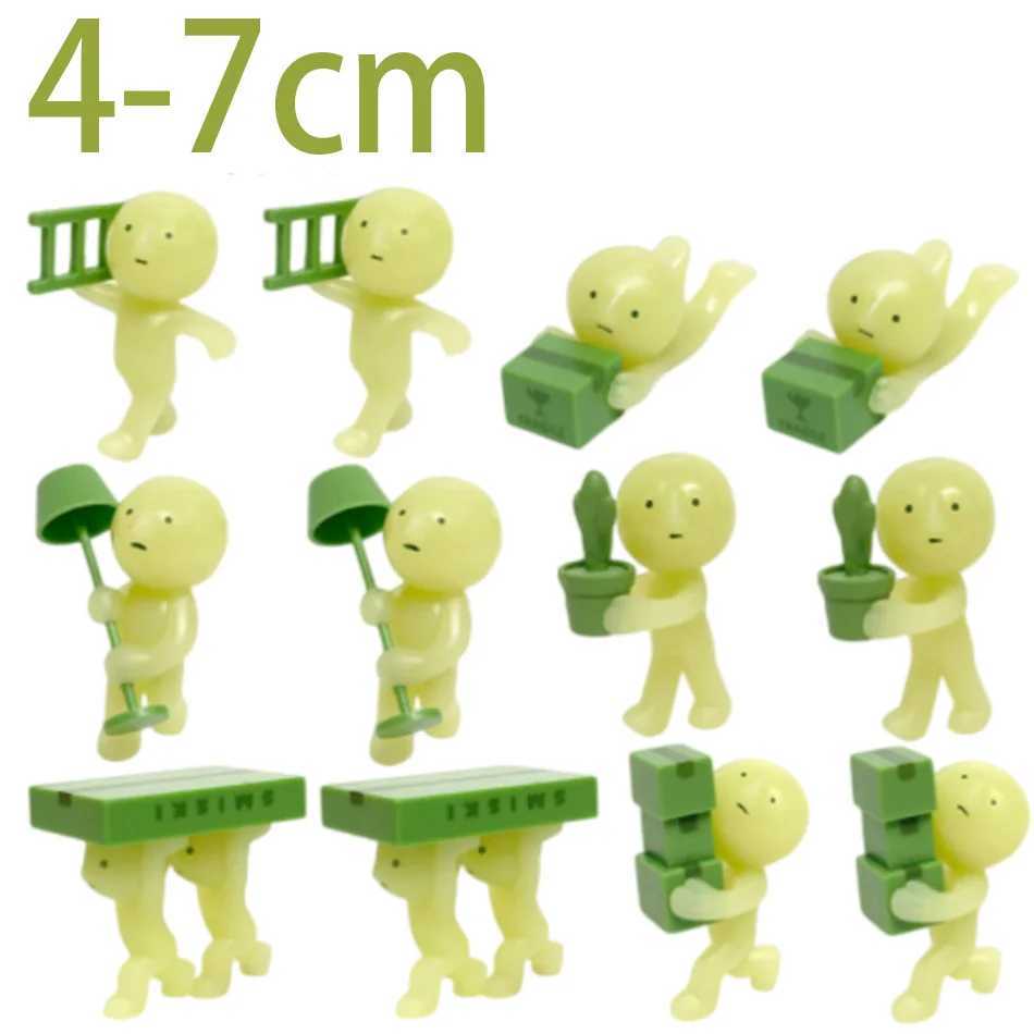 12pcs SMISKI Life Worker Series Glow-in-the-dark Doll Blind Box Corner Decorative Tabletop Model Christmas Toy Surprise Box Gift C251110