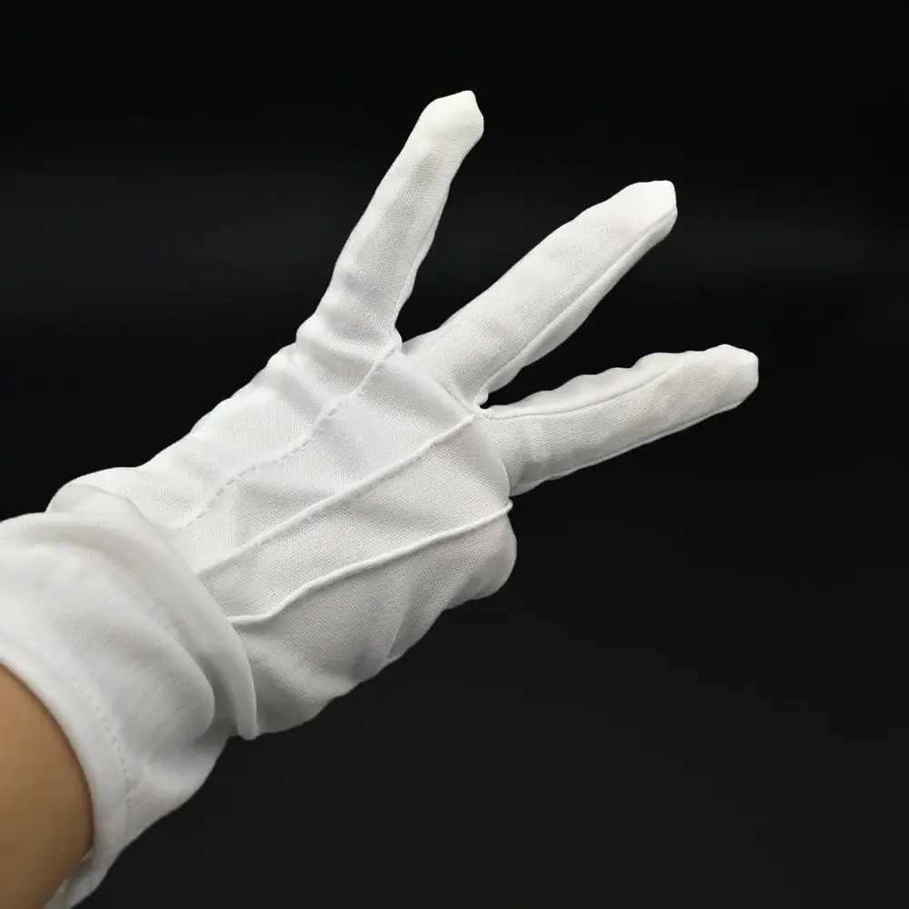 1Pair White Formal Gloves Tuxedo Honor Guard Parade Inspection Collection Serve L251110