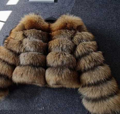 2025 Fur Coat - Fur-like Fox Fur Patched Winter Coat - Thick and Warm Long-Sleeved Short-Sleeved Fur Coat H251024