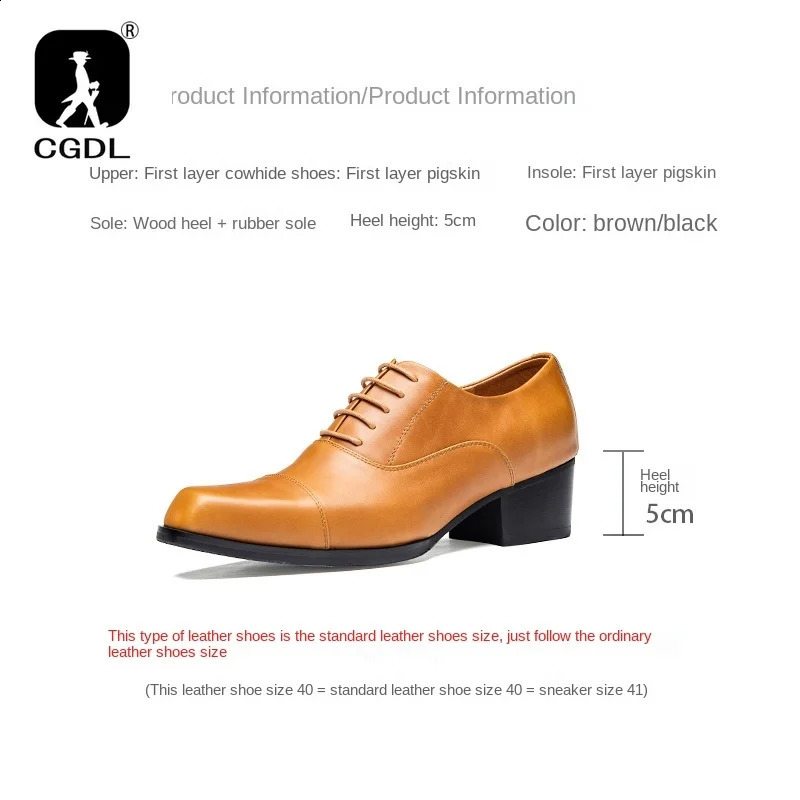 Mens High Heel Business Leather Shoes Mens Square Toe Dress Office Flats Men Fashion Wedding Party Oxfords EUR Size 37-44 251106