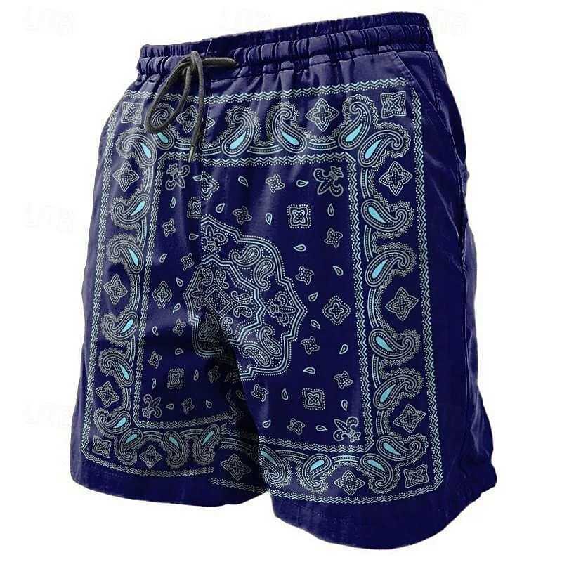 Summer Paisley Pattern Beach Shorts Mens Vacation Leisure Lottery 3D Printed Board Shorts Retro Street Fashion Swimmers X250410