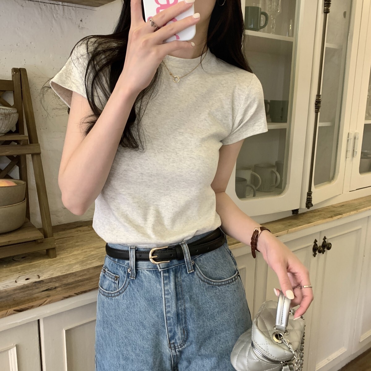 2025S Designer Women S T Shirt Spicy Girl Shoulder Length Short Sleeved T Shirt For Women In Summer Slim Fit Basic Style Base Shirt Top Ins Trend