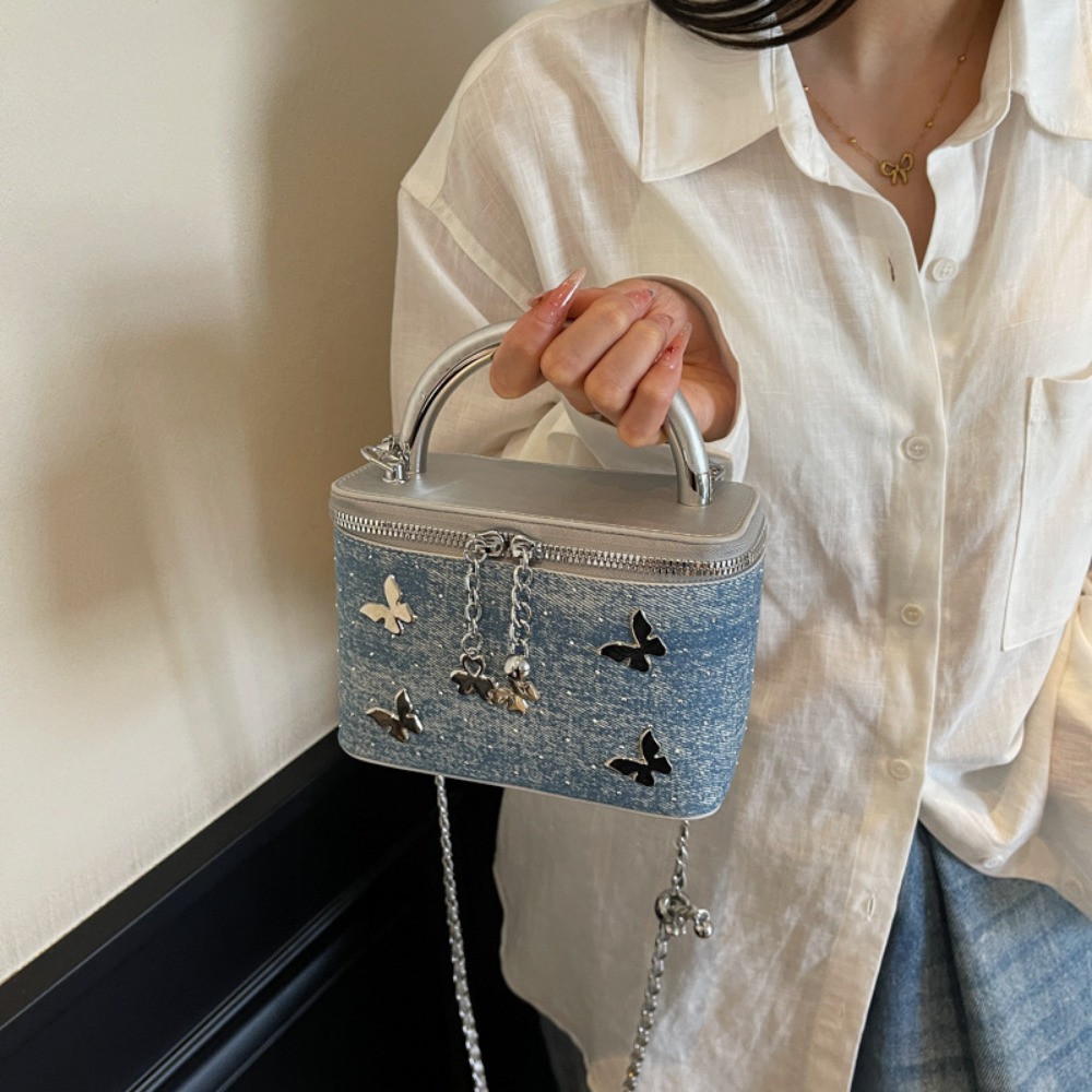 Chic & Modern Butterflies Embossed Leather Crossbody/Shoulder Purse with Unique Niche Appeal