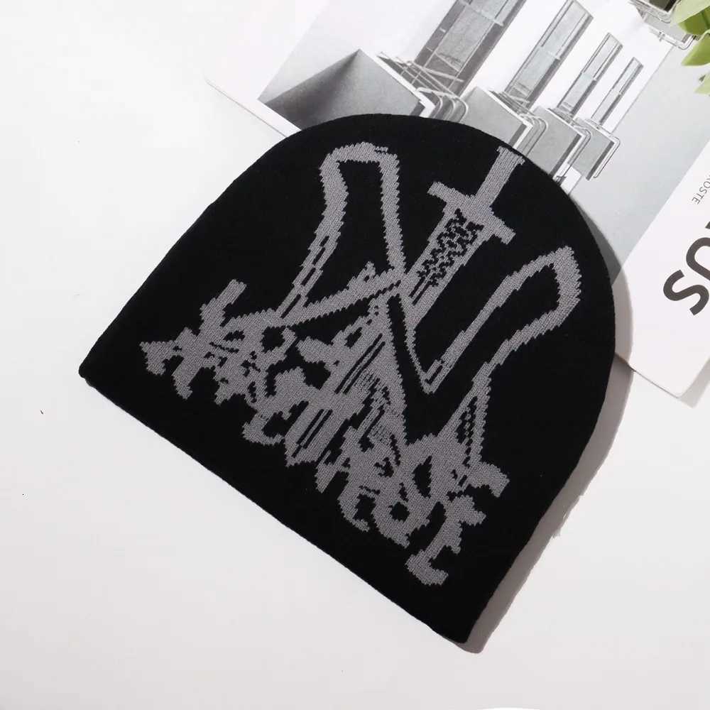 2025 Fashion Hat Knitting Beanies Goth Caps Men Women Y2k Winter Pop Harajuku Vintage Warm Hip Hop Unisex Casual Outdoor CapXJ251110