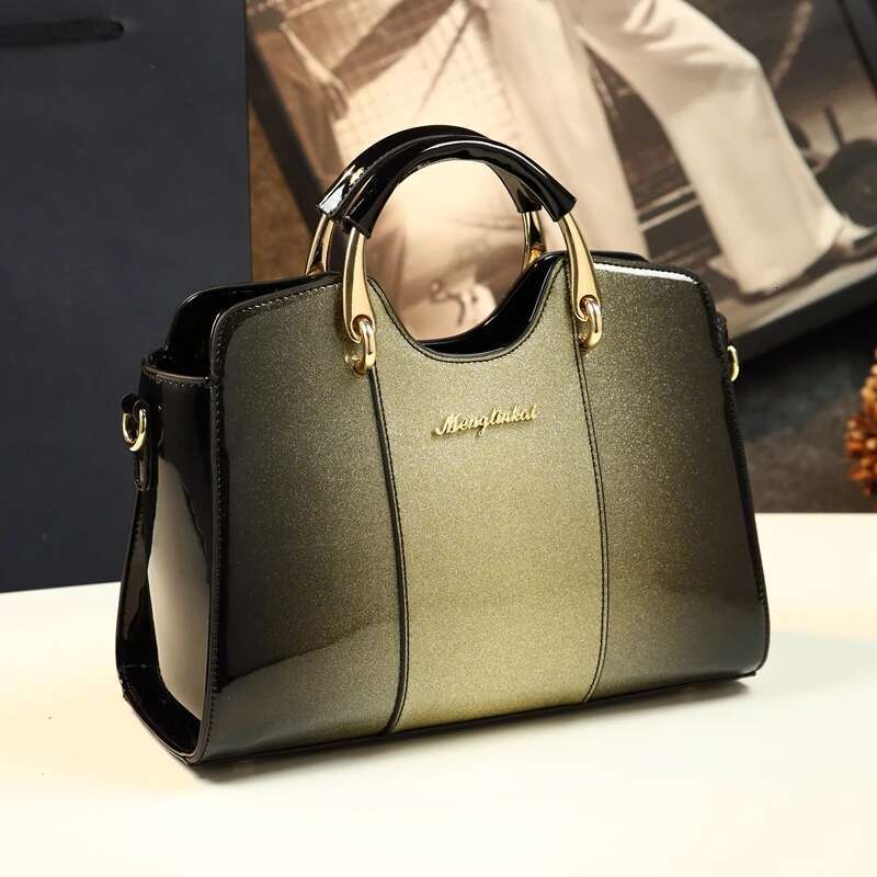 New Arrival Korean Style Simple Pillow Shoulder Bags Handbags Women Famous Brands Top Handle Bag Patent Leather Messenger Clutch