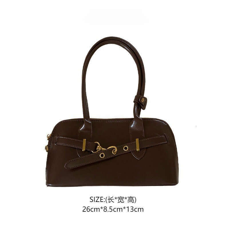 Handheld Underarm New Korean Version Ins Female Niche Design Texture High-end Feel Shoulder Bowling Bag