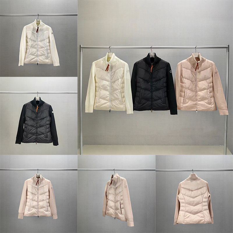 Designer Women's Down Jacket High Street Fashion Vintage Down Jacket Zipper Printed Knit Jacket Luxury Casual Loose Sports Jacket