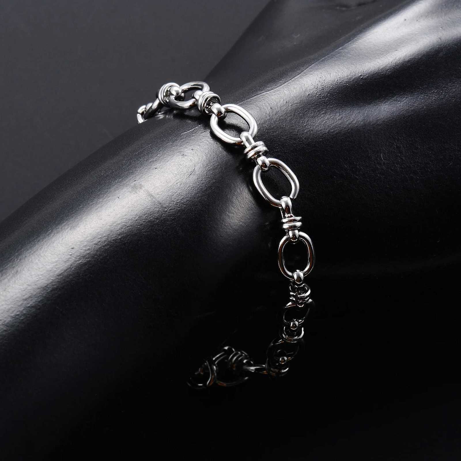 65mm Punk Handmade Stainless Steel Bracelet Link Oval Chain for Women Men Rock Boy Hand Chain Wristband Anklets Metal JewelryT251110