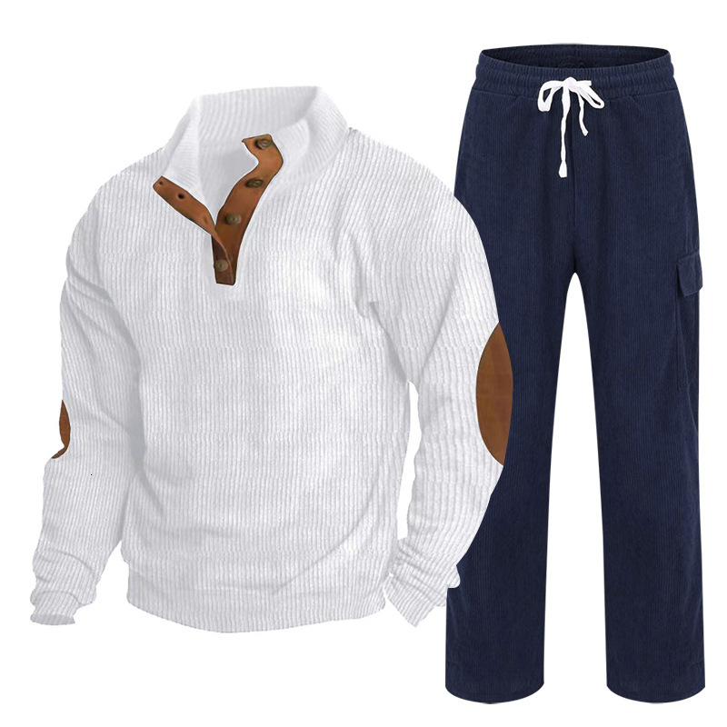 Autumn and winter new half zipper pullover stand up collar sweatshirt loose and versatile sports and leisure set