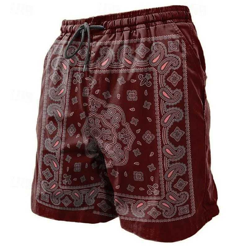Summer Paisley Pattern Beach Shorts Mens Vacation Leisure Lottery 3D Printed Board Shorts Retro Street Fashion Swimmers X250410