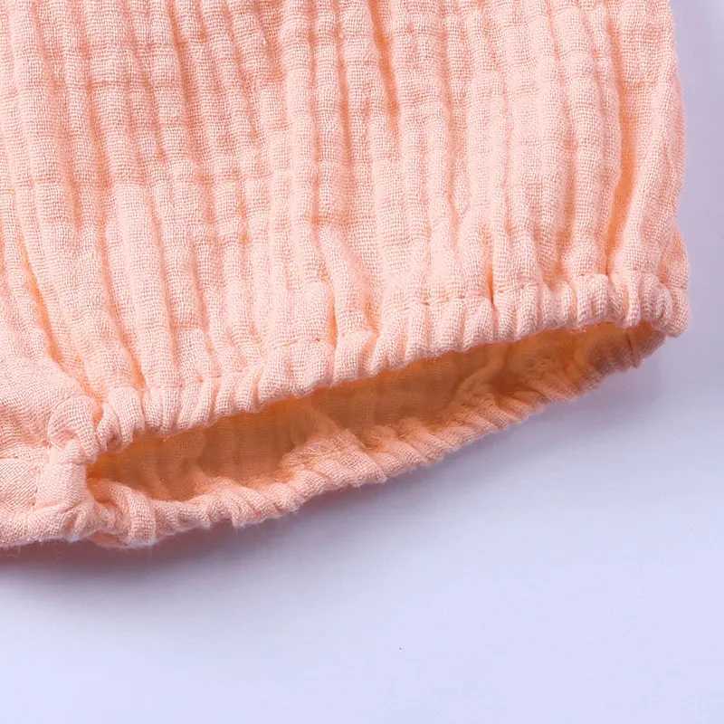 Summer CHIldrens Boys Shorts Solid Color Baby Girls Shorts Cotton Linen Bread Shorts Fashion Newborns 6-month-4 Years Z250410