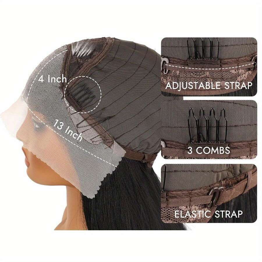 Glueless Human #60 White Platinum Wig HD 13X4 Lace Front Wigs For Women 12 Inch Silky Straight Blonde Bob Hair Pre Plucked And Bleached Knots