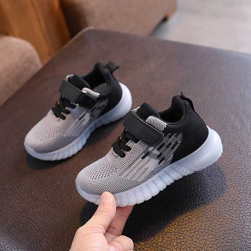 Fashion Kids Running Sport Shoes Childrens Spring and Autumn Boys Girls Mesh Breathable Non-slip Comfortable Sports SneakersT251110