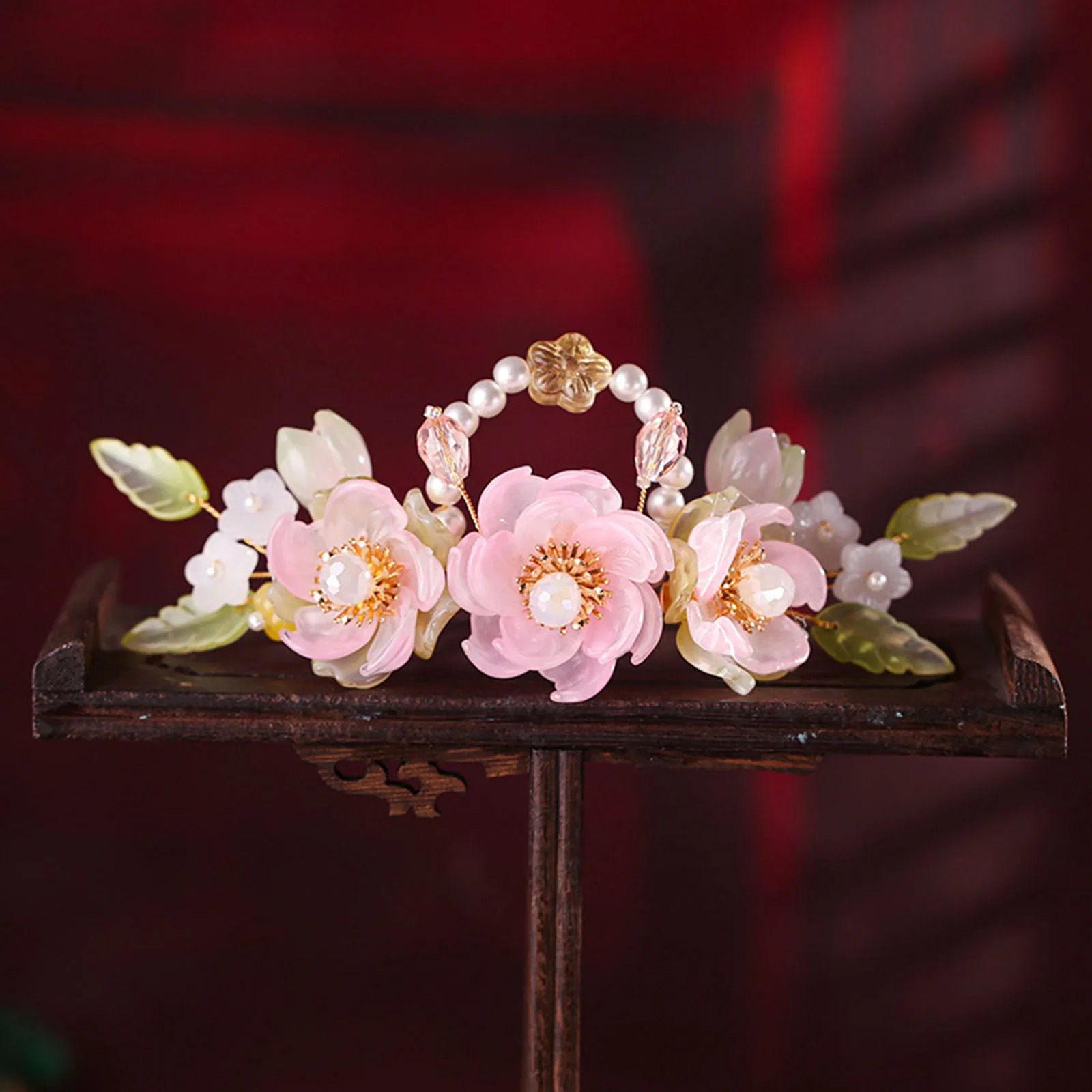 Home>Products>China Long Hair>Long Flow Su Step Shake Retro Pearl Hairpin 250409