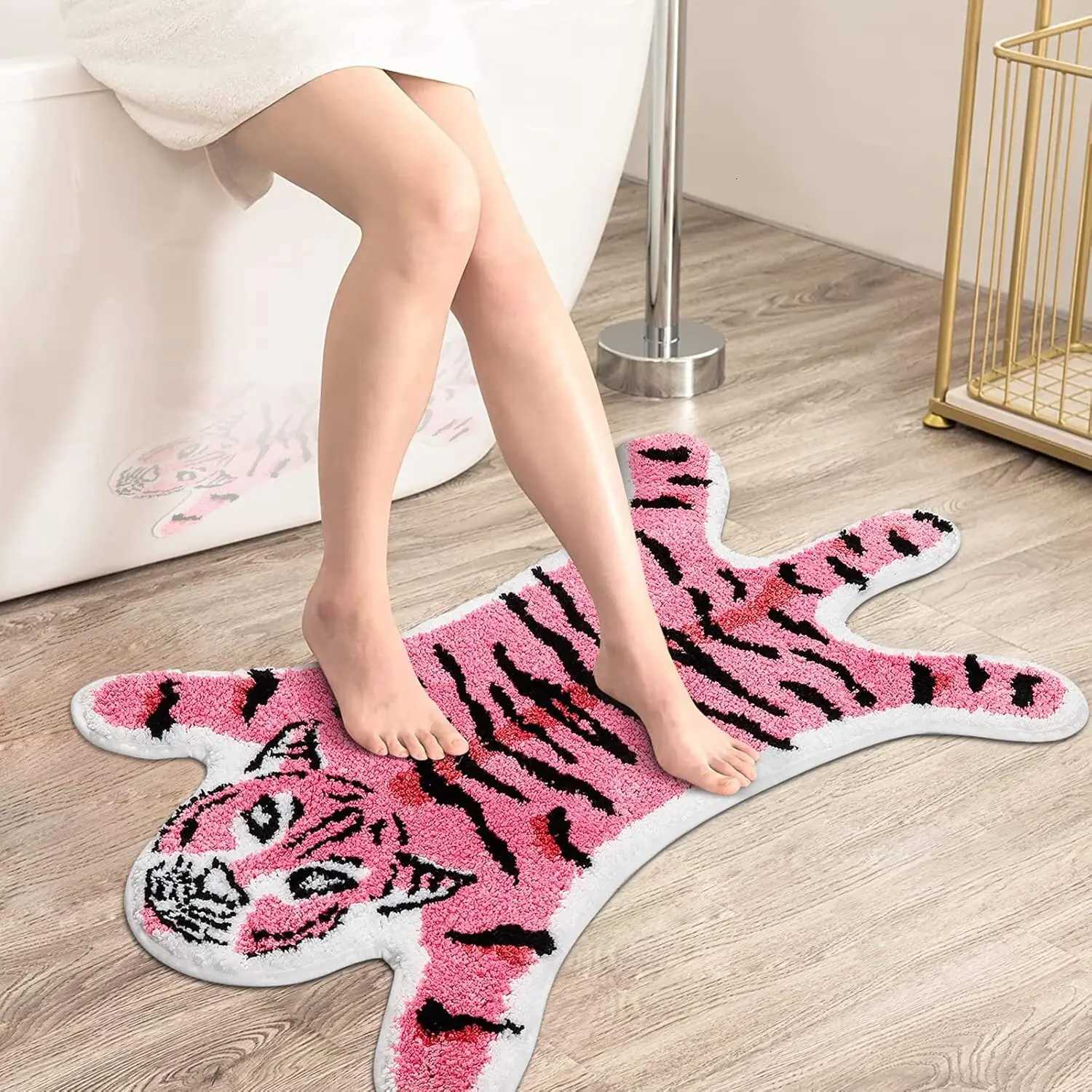 VIKAMA Cartoon Ultra-Fine Sand Carpet Cute Soft Bedroom Bathroom Mat Plush Non-Slip Entrance Door Mat Home Decoration Y251110