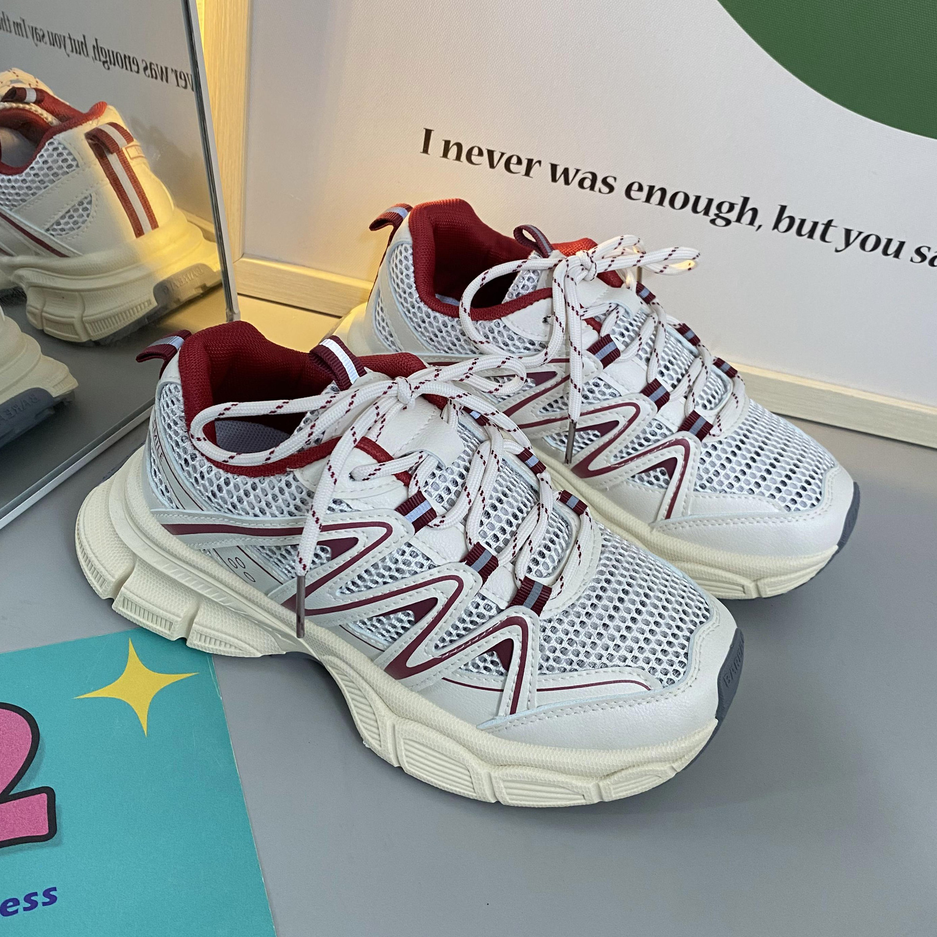 designer shoes 2025 Korean style fashion trendy thick-soled sports casual shoes for spring and autumn