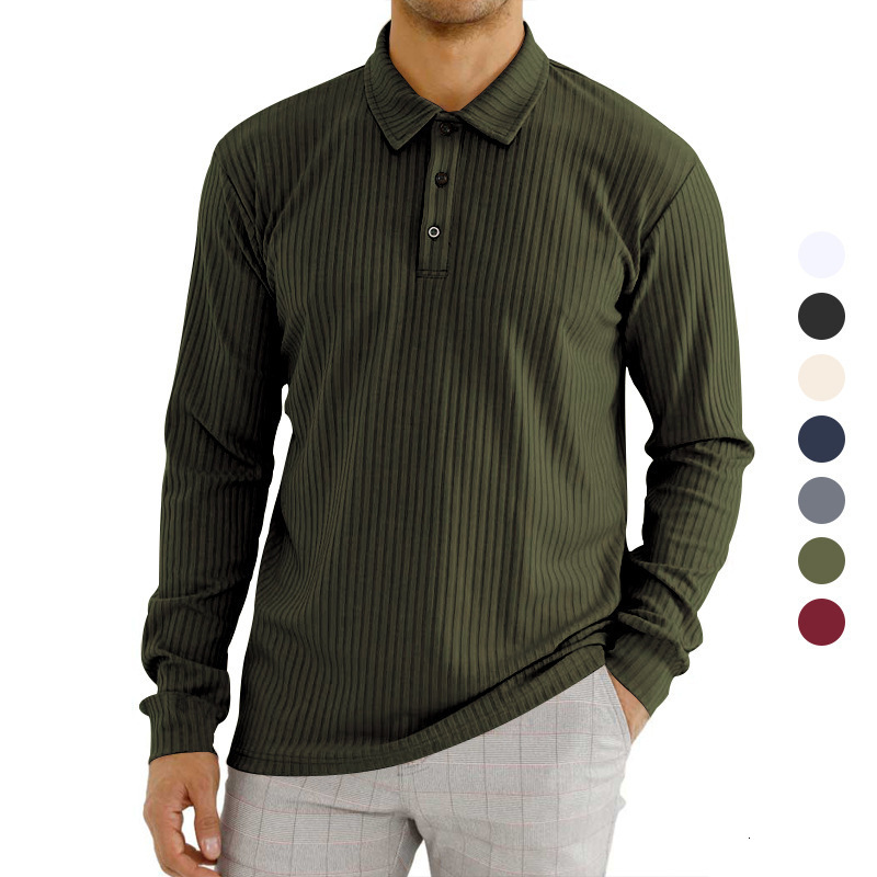 New mens spring and autumn long sleeved mens long sleeved base shirt polo shirt mens