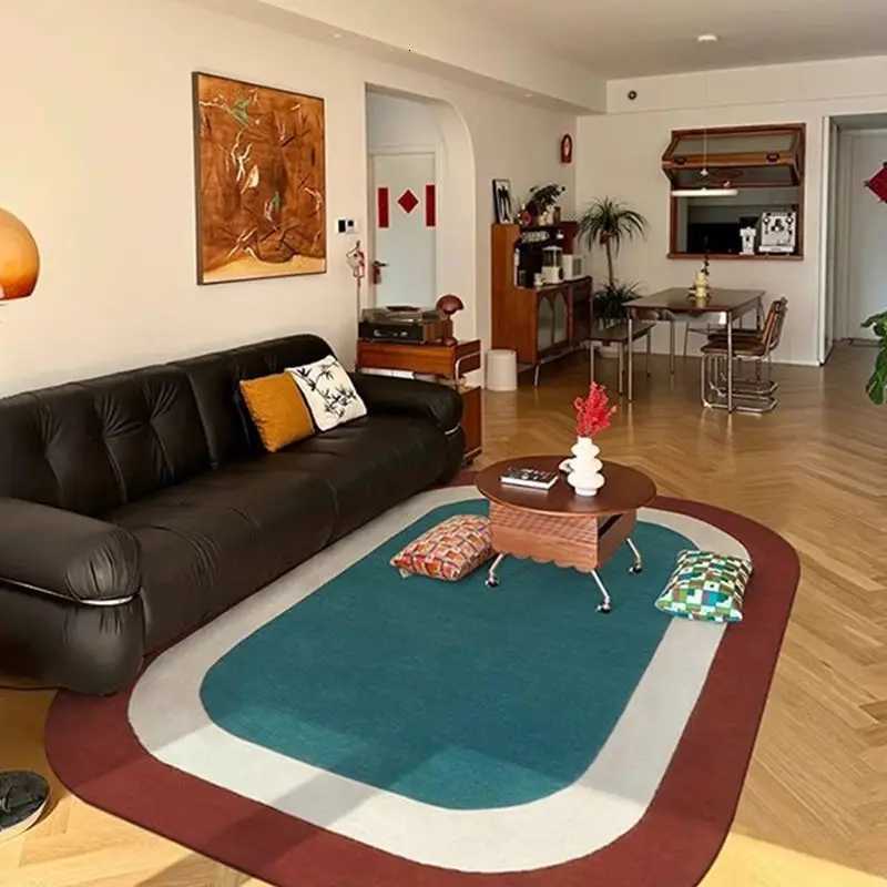 Nordic minimst Style Living Room Rugs affordable luxury Home Decoration Bedroom oval Carpet Washable flannel Floor Mat Lounge Y251110