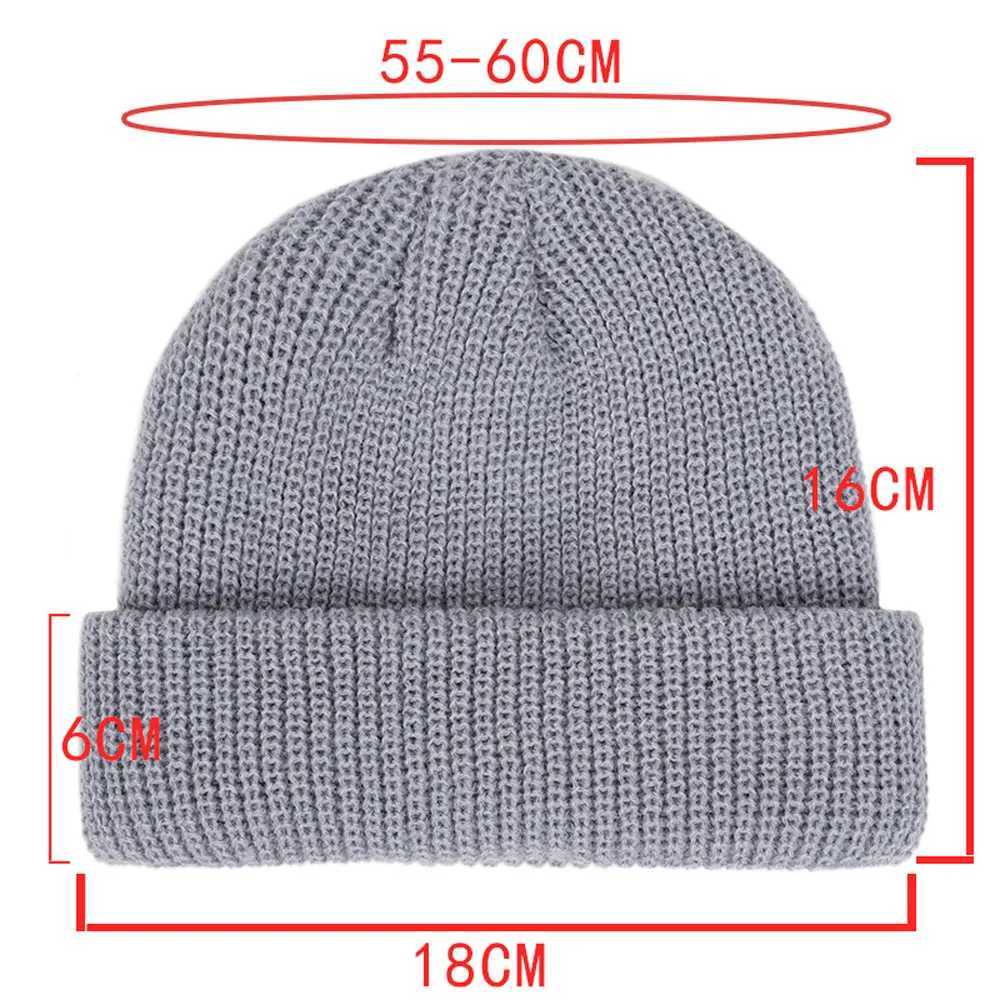 Casual Short Thread Skullies Beanies Winter Warm Knitted Hat for Adult Men WomenXJ251110
