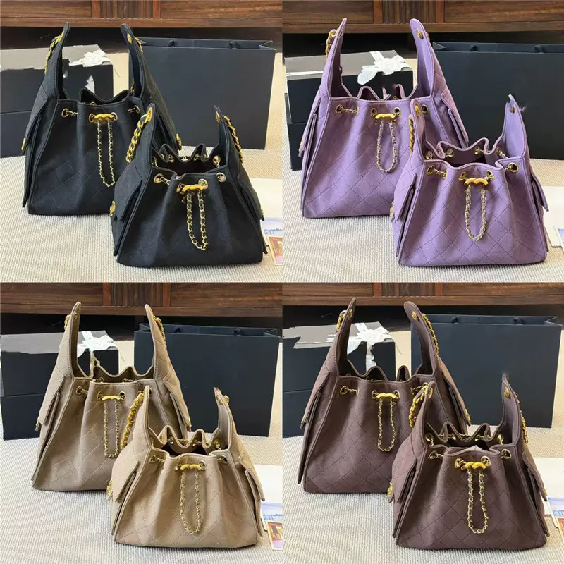 8A quality Designer Bag Suede tote bag Drawstring Bucket Bag Luxury Women's Fashionable Slouchy Totes Retro Underarm denim bag Handbag Large Capacity Shoulder Bag